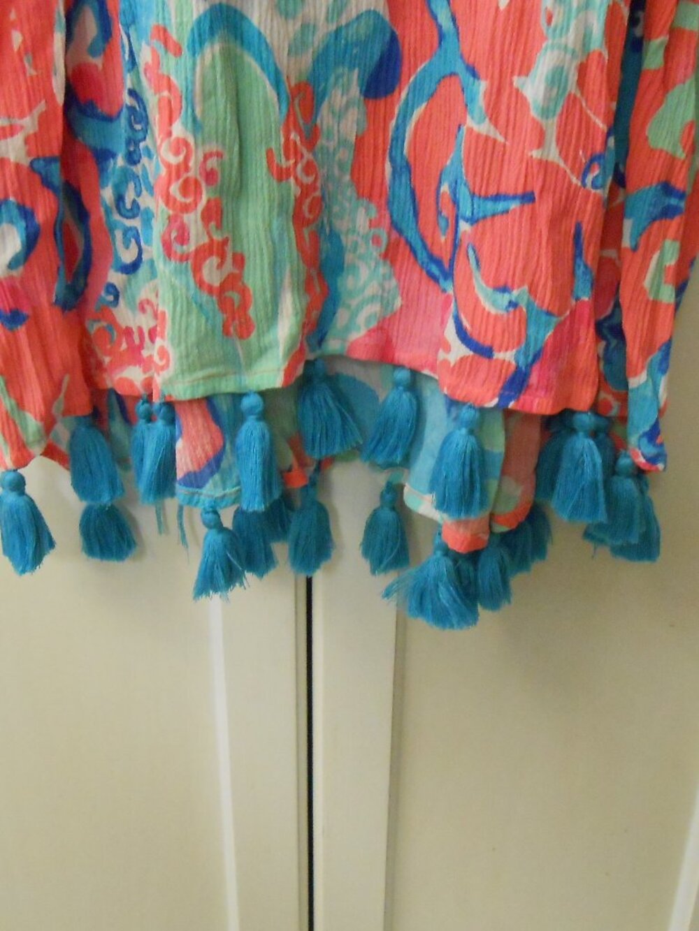 Lilly Pulitzer Dress with Tassel Hemline - Picture 4 of 7